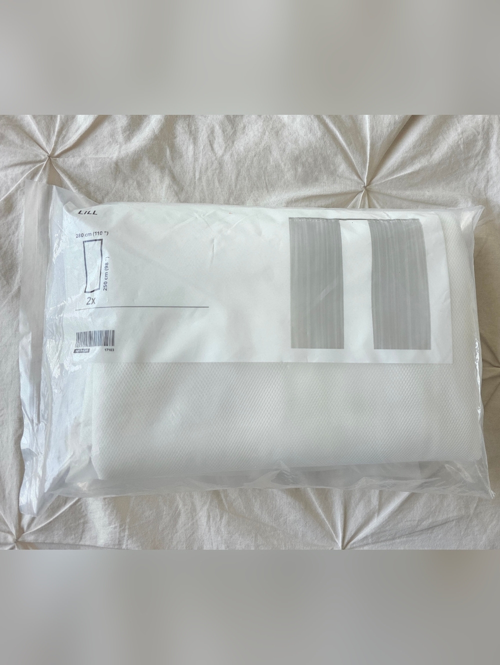 🚫SOLD🚫 NEW IKEA LILL White Sheer Voile Curtains 2 Panels Lightweight Tulle